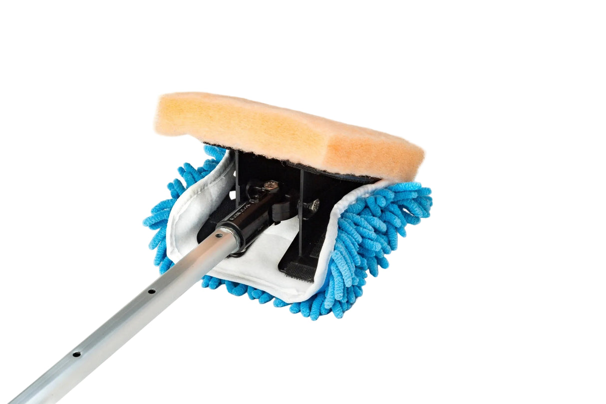 Waterless Bug Scrubber / Mini Mop 5" w/ Shur-Line Easy Reach Pole